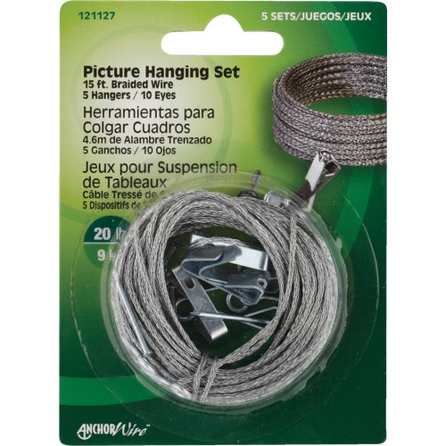 121127 Hillman Anchor Wire 20 Lb. Capacity Picture Hanging Kit