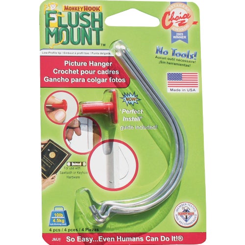 TMH 444 Monkey Hook Flush Mount Picture Hanger For Drywall & Sheetrock