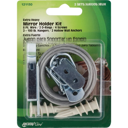 121130 Hillman Anchor Wire Heavy-Duty Mirror And Picture Hanger Kit