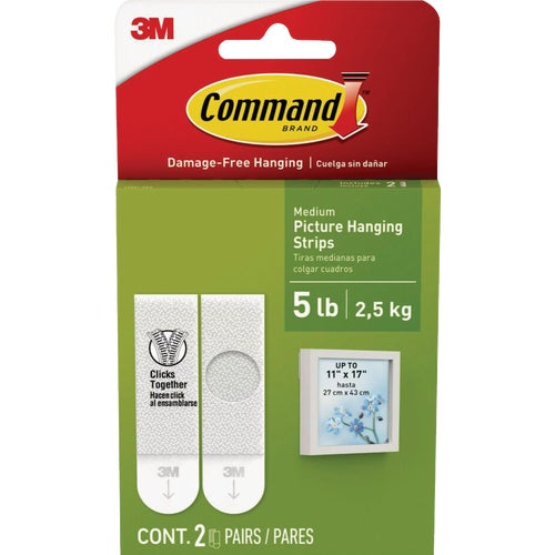 17201-2ES Command White Medium Adhesive Strip