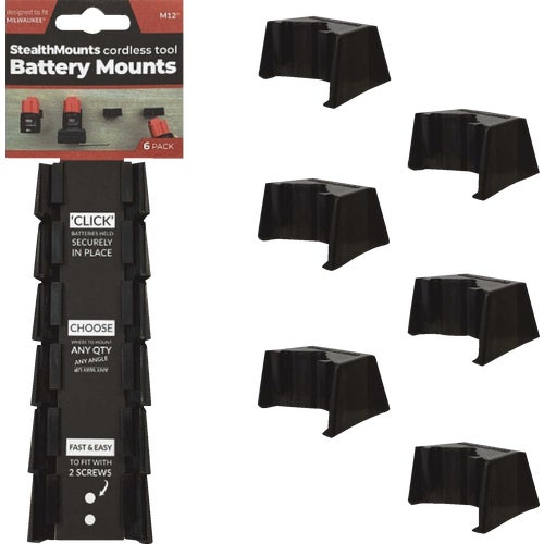 BM-MW12-BLK-6 StealthMounts Battery Mounts